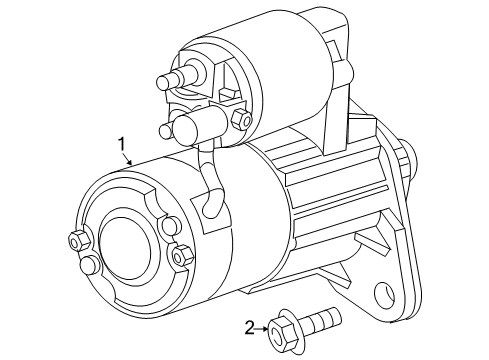2007 Chrysler PT Cruiser Starter Starter Motor Diagram for 5033141AB