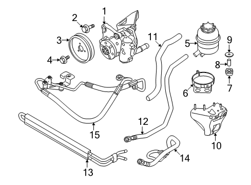 2010 BMW 128i P/S Pump & Hoses, Steering Gear & Linkage Radiator Return Line Diagram for 32416774305