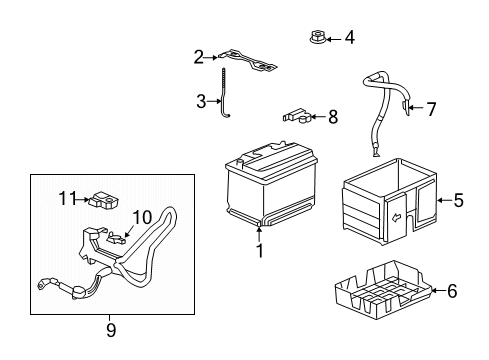 2021 Honda CR-V Battery BOLT (163MM) Diagram for 31513-SEF-G00