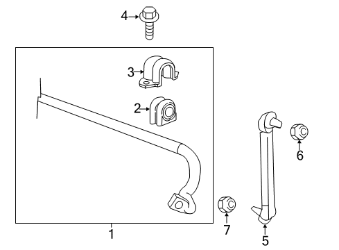 2014 Chevrolet Spark EV Stabilizer Bar & Components - Front Stabilizer Bar Diagram for 95024504