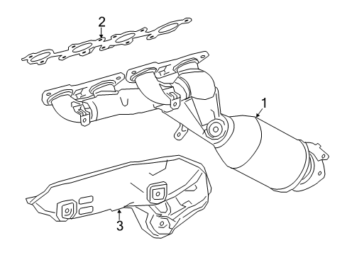 2015 Lexus RC F Exhaust Manifold Exhaust Manifold Sub-Assembly, Right Diagram for 17104-38090