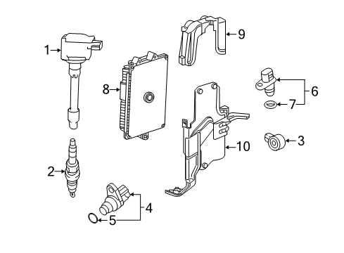 2019 Honda CR-V Ignition System Spark Plug Dxe22H Diagram for 12290-5A2-A02