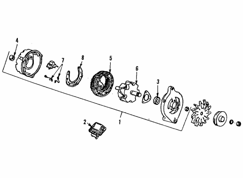 1988 Lincoln Continental Distributor Pick-Up Coil Diagram for E8PZ-12A112-A