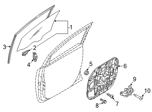 2021 Kia Sedona Front Door Motor Assembly-Front Pow Diagram for 82460A9210