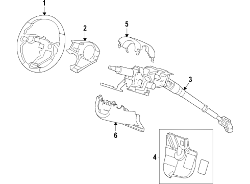 2021 Acura TLX Steering Column & Wheel, Steering Gear & Linkage COLUMN, STEERING Diagram for 53200-TGV-A04