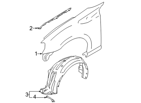 2022 Toyota GR86 Fender & Components Fender Liner Diagram for SU003-09278