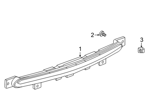 2020 Chevrolet Corvette High Mount Lamps High Mount Lamp Diagram for 84516123