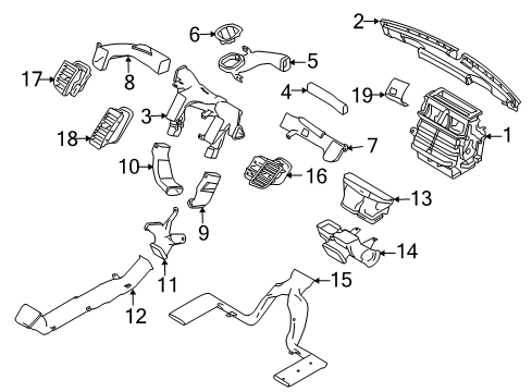 2010 Ford Taurus Ducts Air Chamber Assembly Diagram for 8G1Z-18471-C