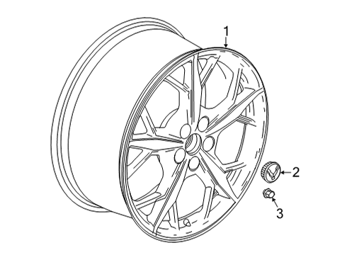 2020 Chevrolet Corvette Wheels Center Cap Diagram for 84691529