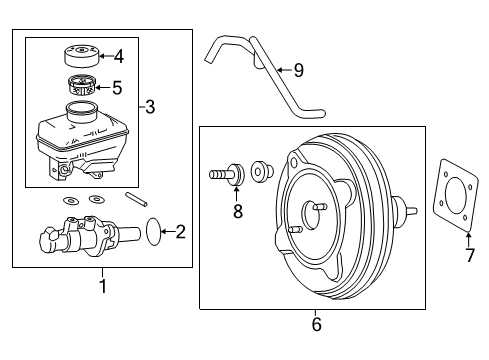 2015 Lexus RC F Hydraulic System Cylinder Sub-Assy, Brake Master Diagram for 47201-24180