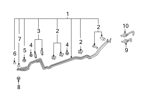 2017 Buick Enclave Rear A/C Lines Rear AC Tube Connector Diagram for 15294013