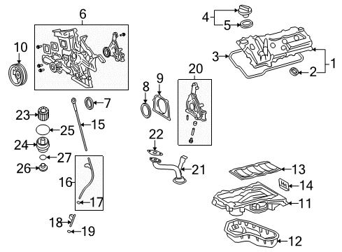 2010 Toyota Highlander Filters Filler Cap Diagram for 12180-28022