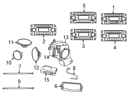 2007 Jeep Compass Sound System Strap-Ground Diagram for 4671169AC