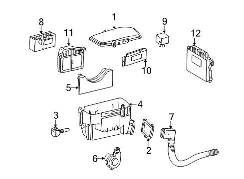 2007 Chrysler Crossfire Fuse & Relay Motor-Blower Diagram for 5099008AA