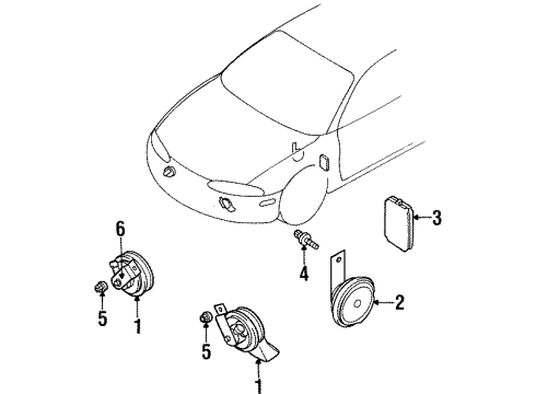 1998 Chrysler Sebring Anti-Theft Components Module-IMMOBILIZER Diagram for 4671243AD