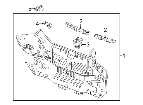 2016 Chevrolet Volt Rear Body Rear Body Panel Reinforcement Diagram for 84087338