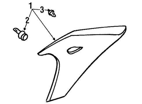 1995 Nissan Altima Interior Trim - Quarter Panels Finisher-Rear Pillar, LH Diagram for 76935-1E000