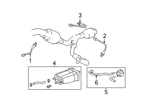 2004 Toyota 4Runner Powertrain Control Vapor Canister Diagram for 77740-35490