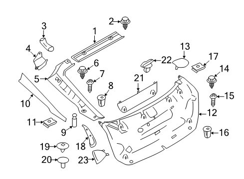 2017 BMW 340i GT xDrive Interior Trim - Lift Gate Clip Diagram for 51437194187