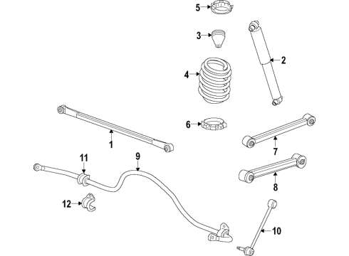 2021 Ram 2500 Suspension Components, Lower Control Arm, Upper Control Arm, Ride Control, Stabilizer Bar Spring-Rear Coil Diagram for 68349184AB