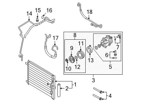 2009 Chevrolet Aveo5 Air Conditioner Relief Valve Seal Diagram for 94535492