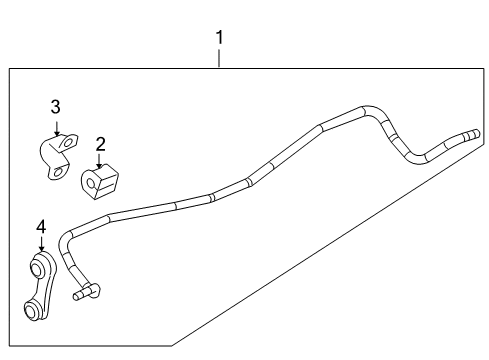 2009 Pontiac G6 Stabilizer Bar & Components - Rear Stabilizer Link Diagram for 19164953