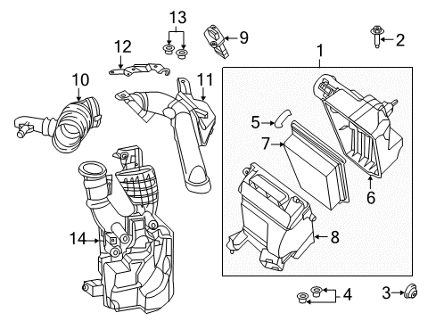 2019 Nissan Sentra Powertrain Control Bolt-Center Diagram for 16516-5M30A