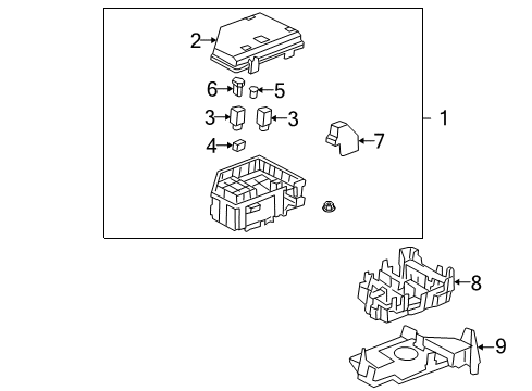 2009 Chevrolet Traverse Fuel Supply Block Asm-Accessory Wiring Junction Diagram for 25909568