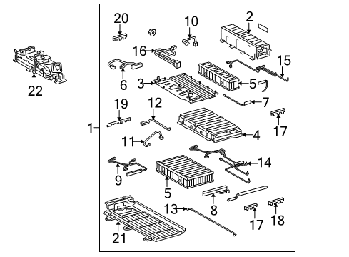 2011 Lexus LS600h Battery Wire, Hv Battery Voltage Diagram for G92T2-50020