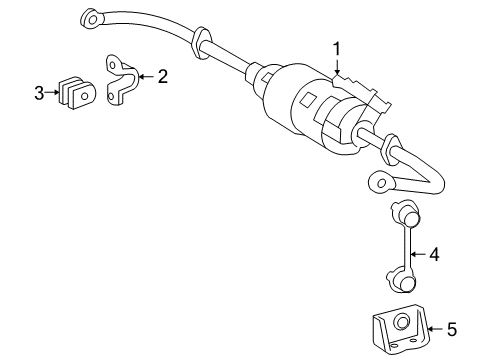 2010 Lexus RX450h Stabilizer Bar & Components - Rear ACTUATOR Assembly, Rear STABILIZER Control Diagram for 48870-48010