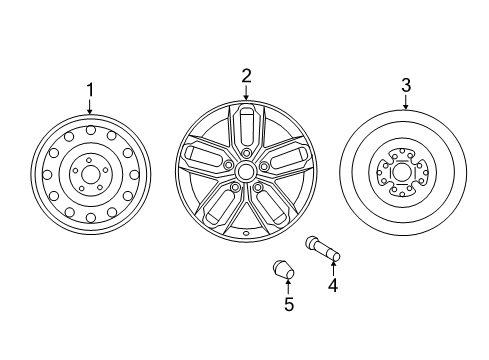 2012 Kia Optima Wheels, Center Cap Wheel Assembly-Aluminum Diagram for 529102T150