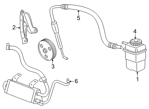 2002 Dodge Neon P/S Pump & Hoses, Steering Gear & Linkage Cooler-Power Steering Diagram for 5272334AD
