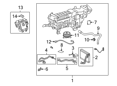 2009 Lexus LS600h HVAC Case Harness Sub-Assy, Wiring Air Indicator, NO.2 Diagram for 88608-50360