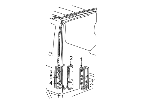 1985 GMC Safari Tail Lamps Lamp Asm-Back Up & Tail Diagram for 5978023