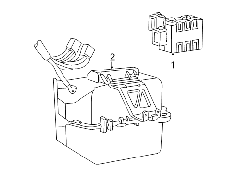 2006 Mercury Grand Marquis Electrical Components Control Assembly Diagram for 6W7Z-3F712-A
