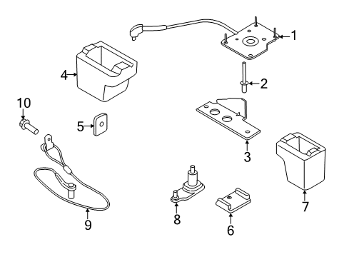 2021 Ford Transit-150 Spare Tire Carrier Spare Retainer Diagram for CK4Z-1489-F