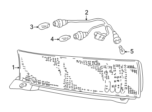 2001 Honda CR-V Bulbs Lamp Unit, R. Diagram for 33501-S10-A01