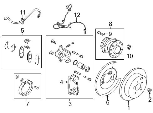 2018 Toyota 86 Rear Brakes Rotor Diagram for SU003-00638