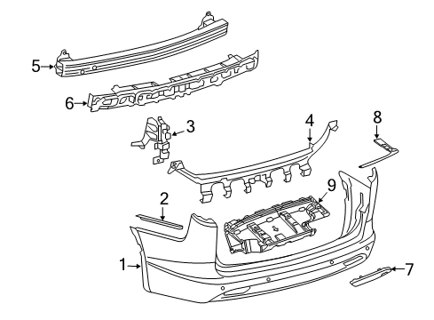 2017 Chrysler Pacifica Rear Bumper Shield-Exhaust Diagram for 68293914AA
