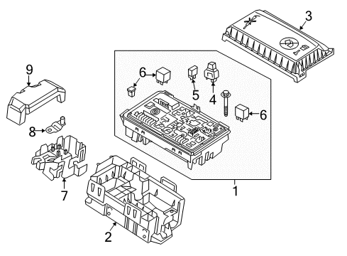 2016 Buick Cascada Fuse & Relay Fuse & Relay Box Diagram for 39065974