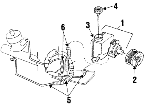 1998 Oldsmobile Intrigue P/S Pump & Hoses, Steering Gear & Linkage Pipe Asm-P/S Fluid Cooling Diagram for 26068320