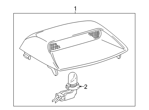 2002 Toyota Solara High Mount Lamps High Mount Lamp Diagram for 81570-06040-C0