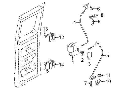 2017 Ford Transit-150 Side Door Handle Diagram for EK4Z-1822600-AA