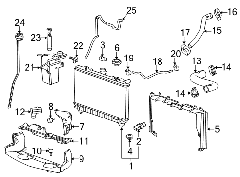 2015 Chevrolet Camaro Automatic Temperature Controls Lower Hose Diagram for 23108066