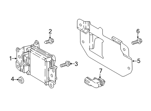 2019 Toyota C-HR Cruise Control System Mount Bracket Diagram for 88215-10010