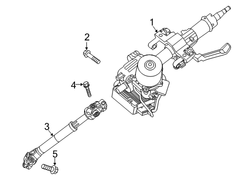 2014 Kia Forte Steering Column & Wheel, Steering Gear & Linkage Column Assembly-Upper Diagram for 56310A7100