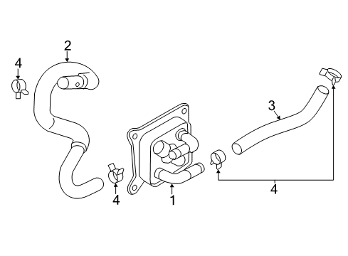 2013 Nissan Sentra Oil Cooler Hose-Water Diagram for 21306-3RC3A