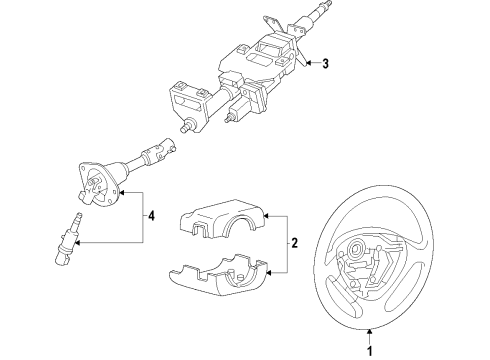 2014 Hyundai Santa Fe Steering Column & Wheel, Steering Gear & Linkage Controller Assembly-Mdps Diagram for 56340-B8100