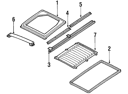 1987 Nissan Van Sunroof Motor Assembly SUNROOF Diagram for 73685-G5400