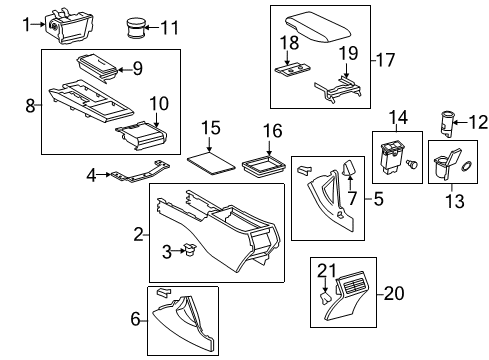 2009 Toyota Camry Heated Seats Pocket Diagram for 58825-06030